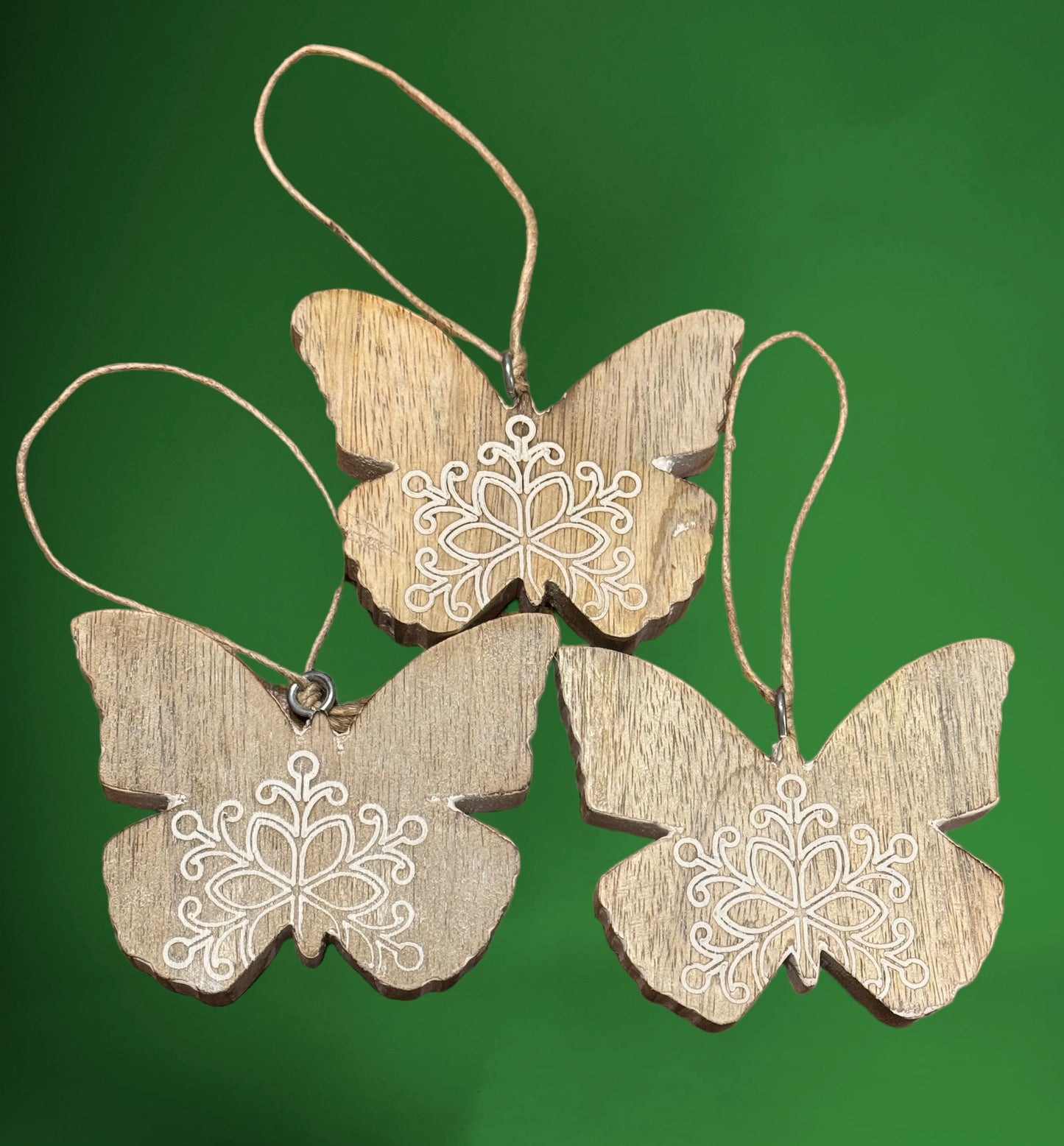 Wooden Butterfly Ornaments