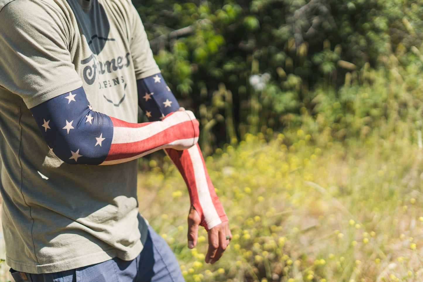 Farmer's Defense garden sleeve-Rustic Flag