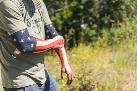 Farmer's Defense garden sleeve-Rustic Flag