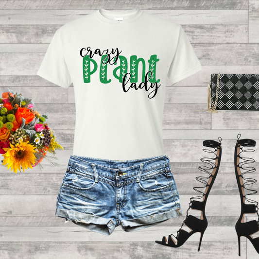 Crazy plant lady-Short Sleeve Tee Shirt